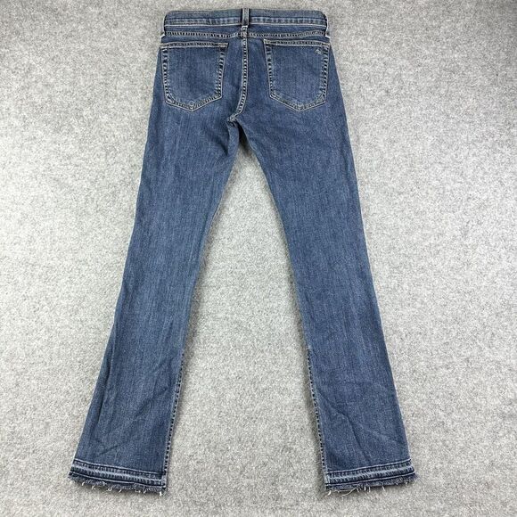 Rag Bone Lottie Boot Cut Jeans Womens 27 Med Wash Side Slit Western Boho in Paz* - Picture 5 of 16